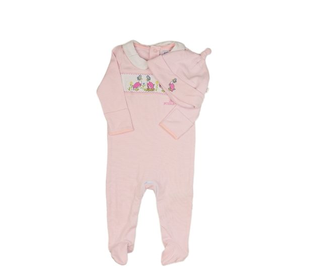 Růžový overal s čepičkou Jojo Maman Bébé