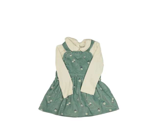 Zelené manšestrové šaty a triko s límečkem Nutmeg