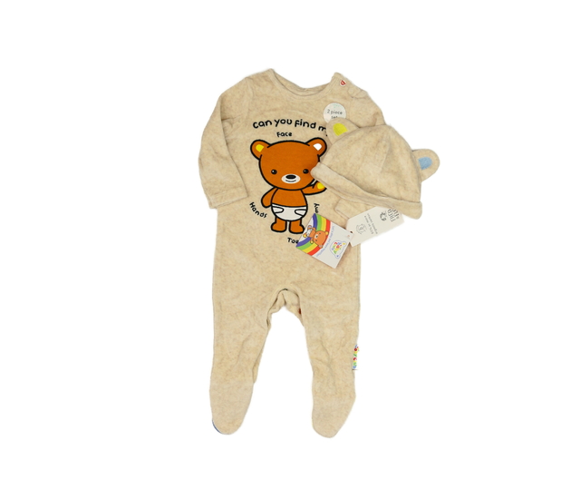 Nový hnědý overal a čepička F&F