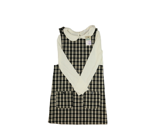 Nové kostkované šaty a bílé triko Primark