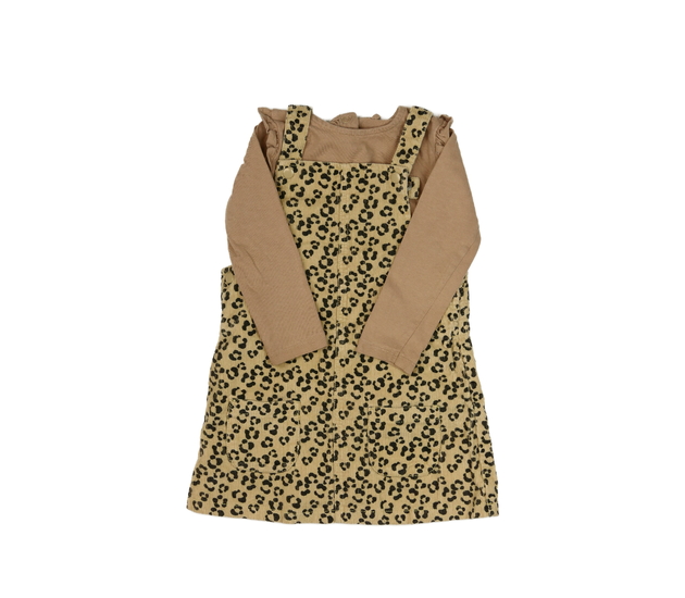 Hnědé manšestrové šaty a body Tu