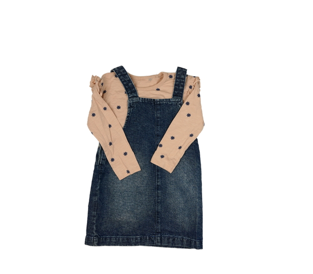 Riflové šaty a růžové triko George