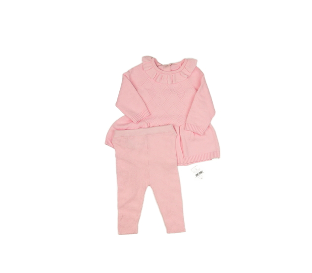 Nové růžové svetrové šaty a legíny Nutmeg