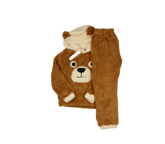 Nová huňatá hnědá teplákovka 