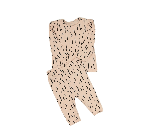 Růžový vzorovaný set Nutmeg