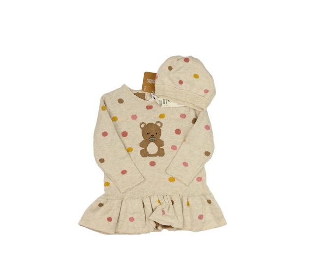 Nové hnědé šaty a čepička Mayoral