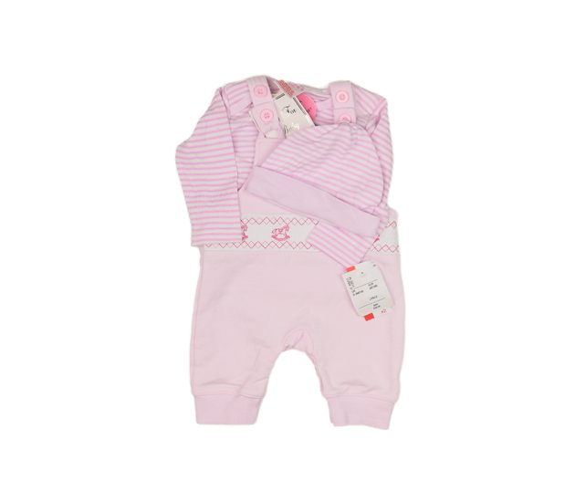 Nové růžové triko, overal a čepička 