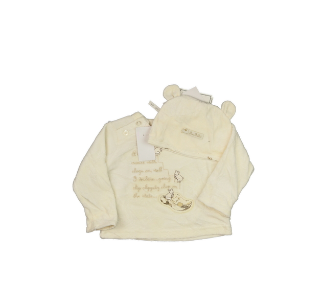 Nová krémová mikinka a čepička