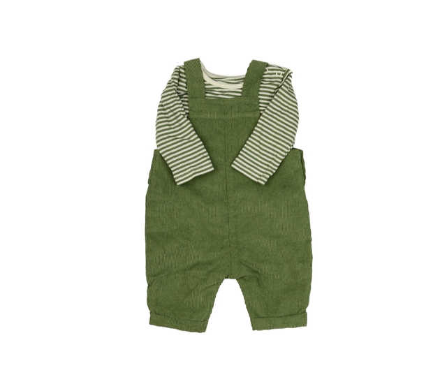 Zelené manšestrové lacláče a body Tu