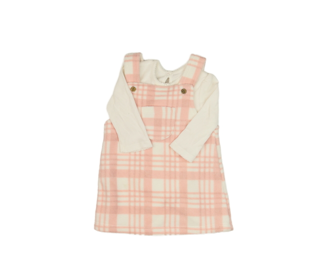 Růžové teplé šaty a bílé body George