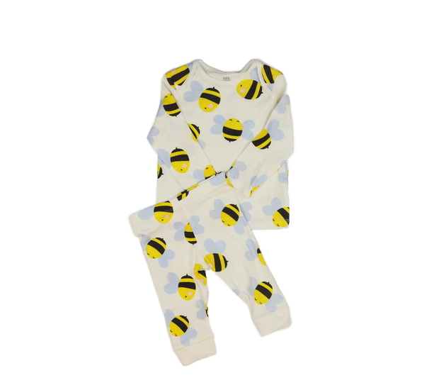 Světlý set triko a legíny s včeličkami F&F