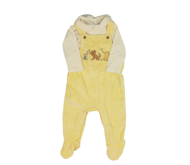 Krémové body a žlutý overal Medvídek Pú M&S