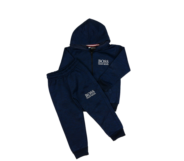 Modrá melírovaná teplákovka 