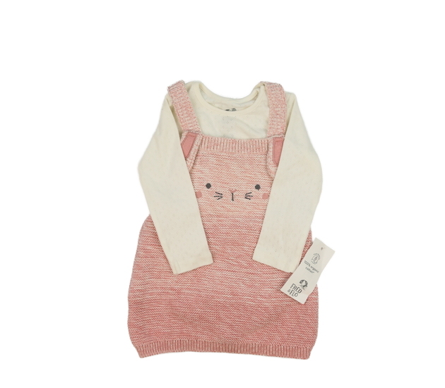 Nové růžové šaty a bílé body F&F