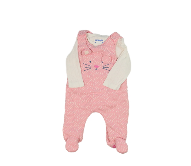 Růžový teplý overal a body Jojo Maman Bébé