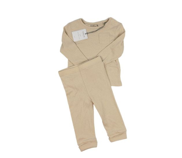 Nový světle hnědý žebrovaný set Tu 