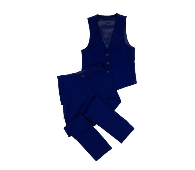 Nové modré společenské kalhoty a vesta George