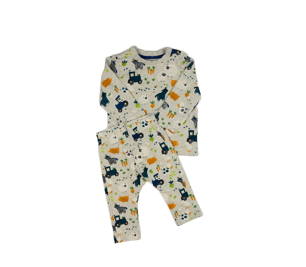 Šedý set s motivem farmy Nutmeg