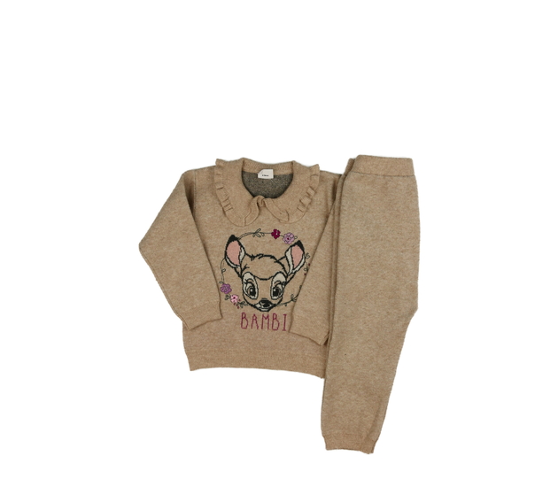 Hnědý svetrový set Bambi Disney Primark 
