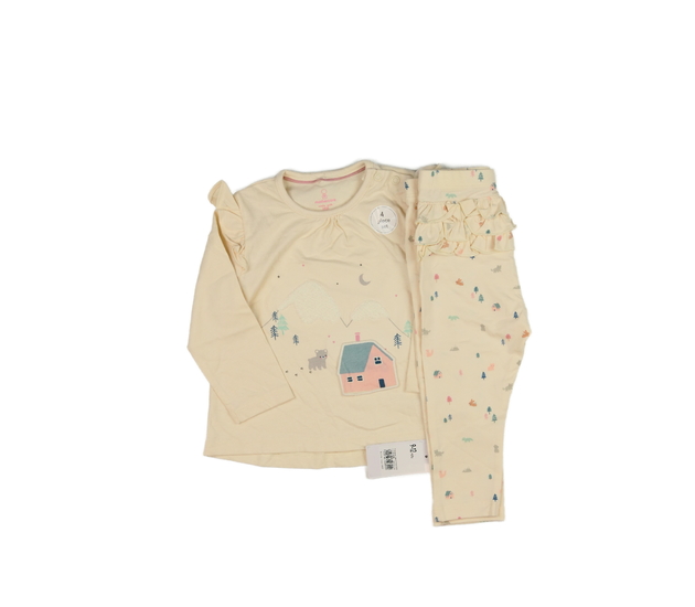 Nový hnědý set s volánky a zvířátky Mothercare