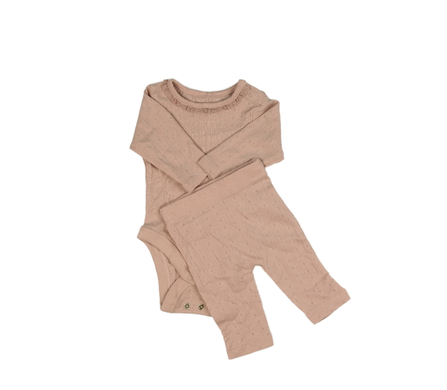 Růžový madeirový set George