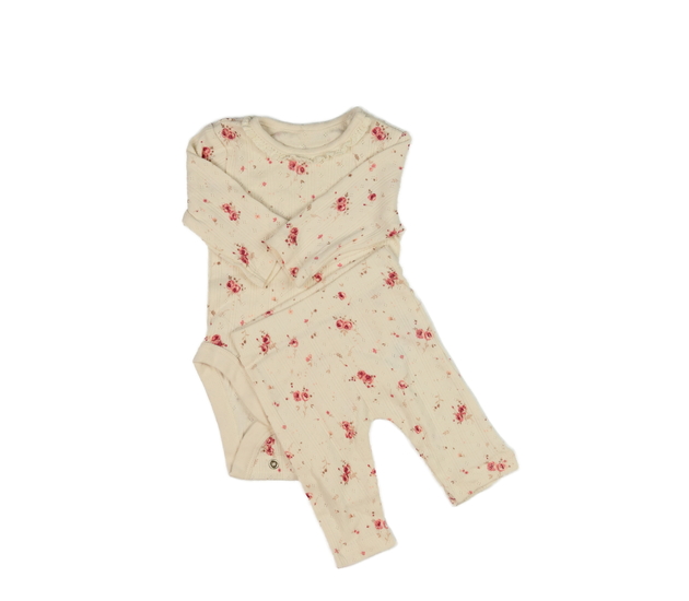 Krémový květinový madeirový set George