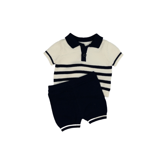 Pletené triko s límečkem a kraťasy Nutmeg