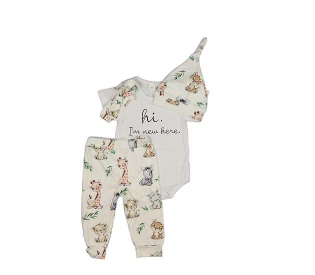 Bílý set se zvířátky 4 ks