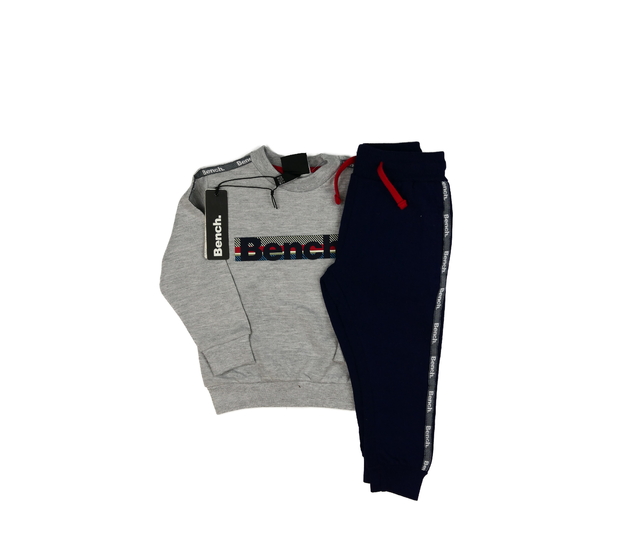 Nová šedo-modrá teplákovka Bench 