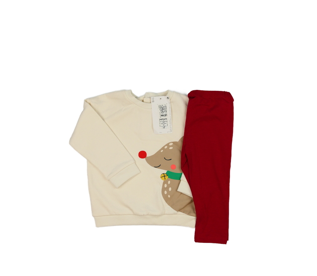 Nová krémová mikina a červené legíny M&S