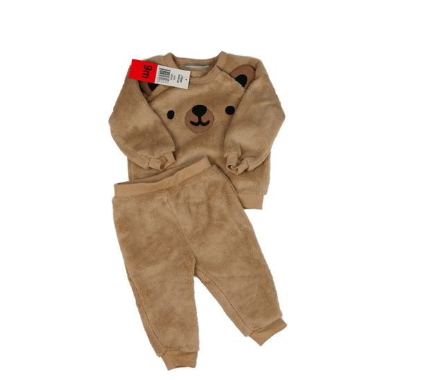 Hnědý teplý chlupatý set