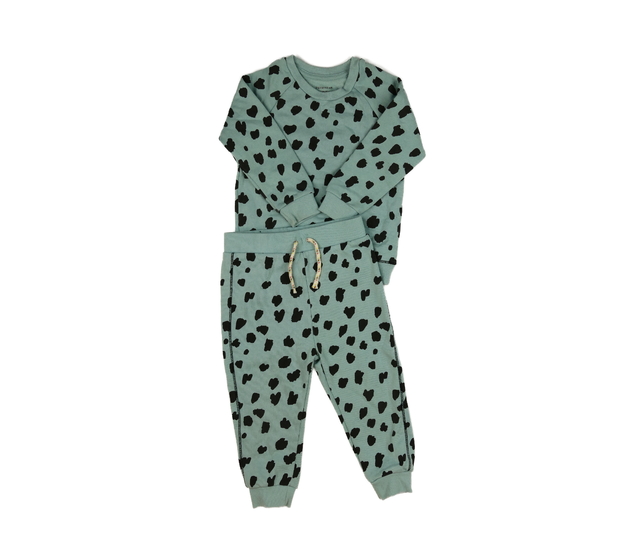 Zelená vzorovaná teplákovka Primark 