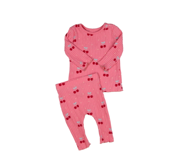 Růžový set 2 ks s třešněmi George