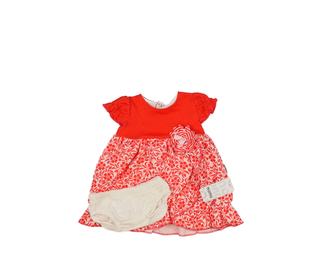 Nové květinové šaty a bílé kalhotky 