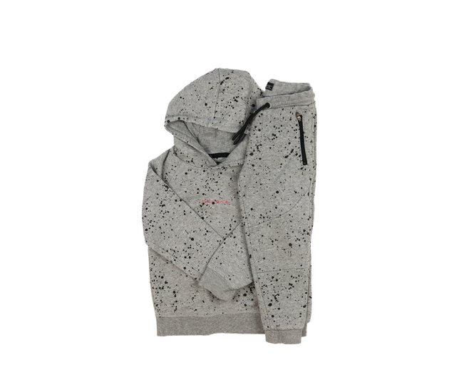 Šedá vzorovaná teplákovka 