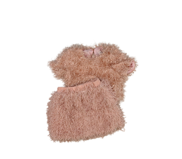 Růžovo-meruňkový žinylkový set 