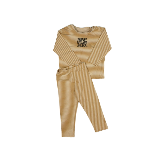 Hnědý pruhovaný set 