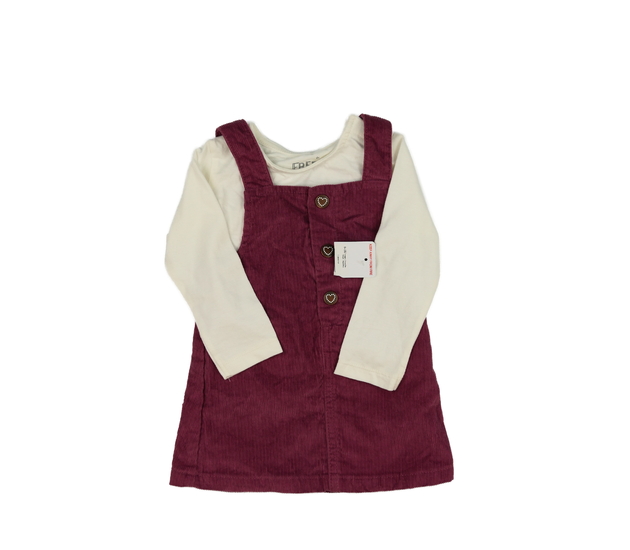 Nové bílé triko a fialové šaty F&F