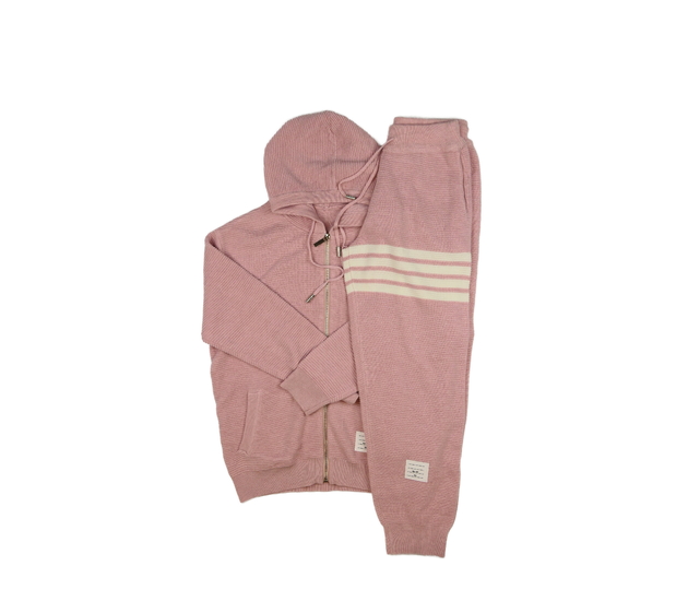 Krásná růžová pletená teplákovka 