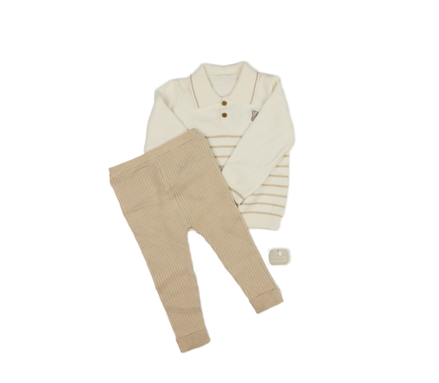 Nový hnědo-krémový teplý set Nutmeg