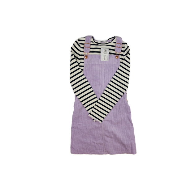 Nové fialové manšestrové šaty a triko M&S