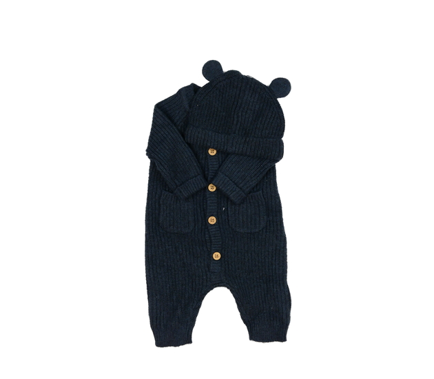 Nový tmavý zimní overal a čepička George