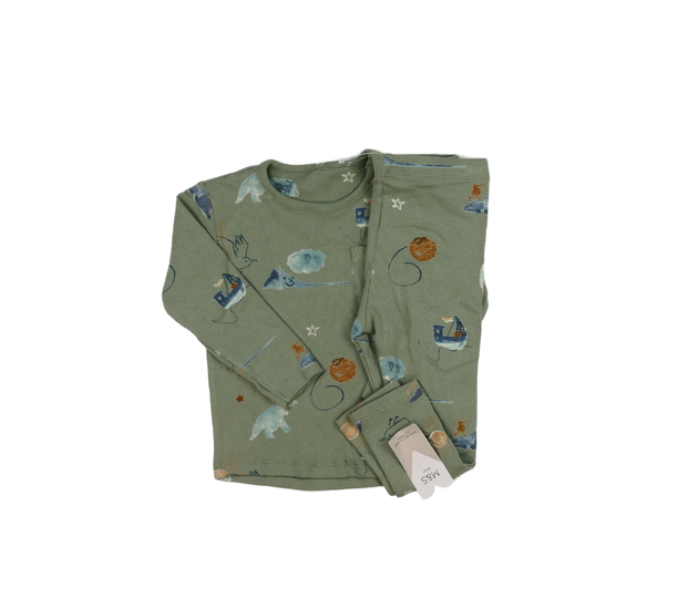 Nový zelený žebrovaný set se zvířátky M&S