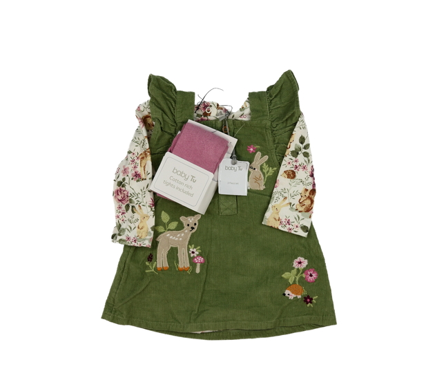 Nové zelené šaty, body a punčocháče Tu