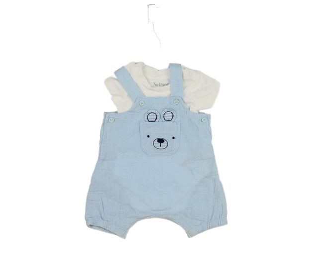 Modrý overal a bílé body Nutmeg 