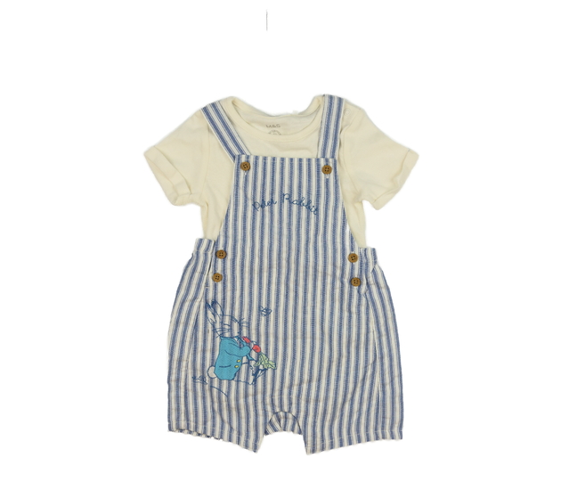 Pruhovaný overal a krémové body Králíček Petr M&S