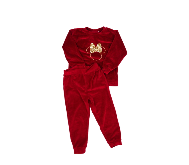 Červená semišová tepláková souprava Minnie George