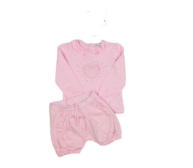 Růžové zdobné triko a kraťasy Mintini Baby
