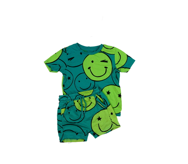 Modré triko a kraťasy se smajlíky George