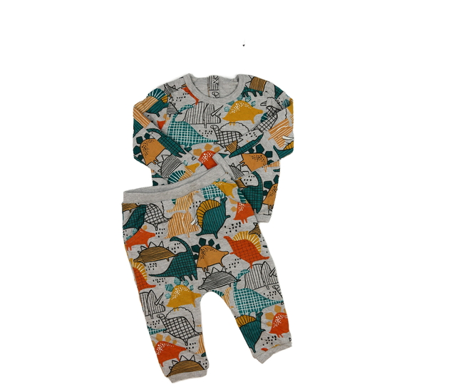 Šedá teplákovka s dinosaury Tu 